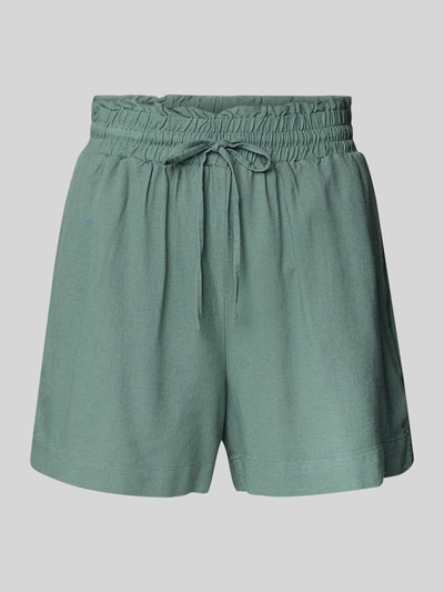 Vero Moda Loose fit korte broek van een mix van viscose en linnen, model 'MYMILO' Lindegroen - 2