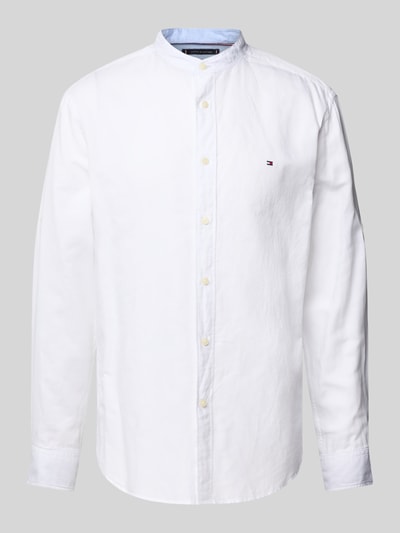 Tommy Hilfiger Regular Fit Freizeithemd aus Baumwoll-Leinen-Mix Weiss 2