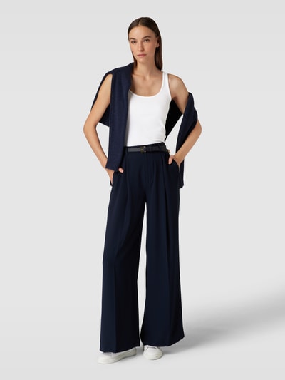 Lauren Ralph Lauren Top met bandjes in riblook, model 'KELLY' Wit - 1