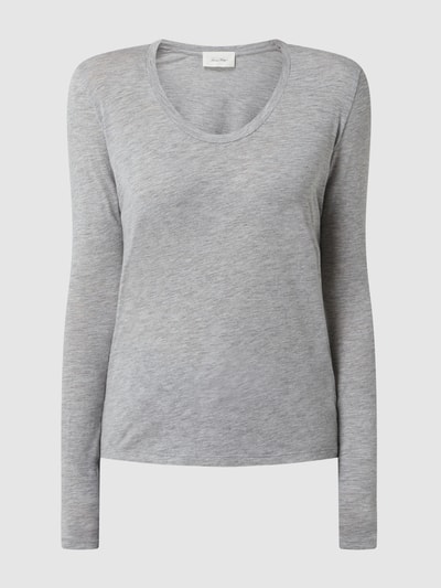 American Vintage Longsleeve mit Rundhalsausschnitt Silber Melange 2