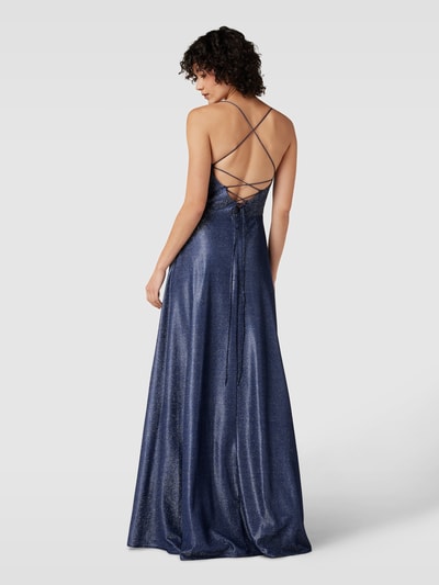 Luxuar Abendkleid mit Herz-Ausschnitt Marine 5