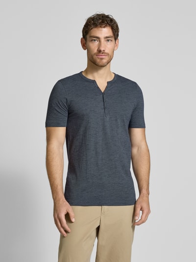MCNEAL T-Shirt mit kurzer Knopfleiste Dunkelblau 4