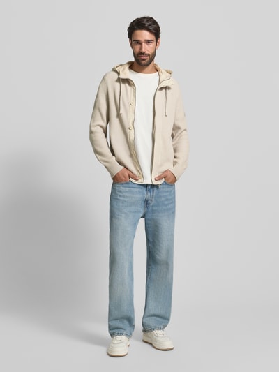 Marc O'Polo Regular Fit Strickjacke aus reiner Baumwolle Ecru 1