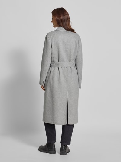 WHITE LABEL Płaszcz z wiązanym paskiem Jasnoszary 5