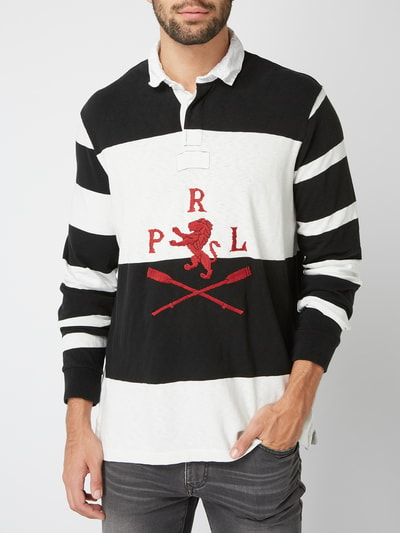 Polo Ralph Lauren Koszulka rugby z wyhaftowanym logo Czarny 3