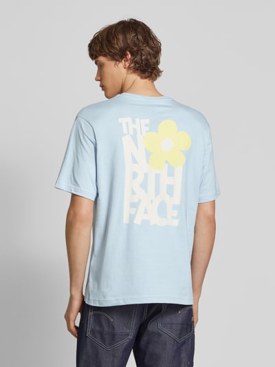The North Face T-shirt met labelprint Lichtblauw - 4