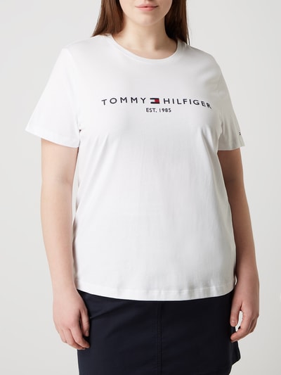 Tommy Hilfiger Curve T-shirt PLUS SIZE z bawełny Biały 4