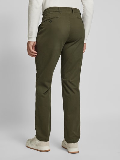 Brax Straight leg chino met paspelzak, model 'EVEREST' Olijfgroen - 5