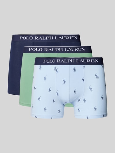 Polo Ralph Lauren Underwear Trunks mit elastischem Label-Bund im 3er-Pack Blau 1