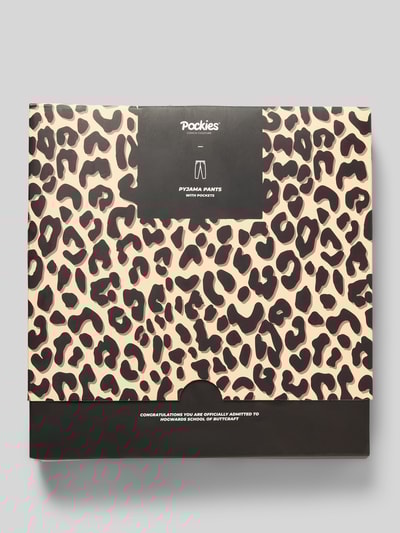 POCKIES Regular Fit Pyjama-Hose mit elastischem Bund Camel 2