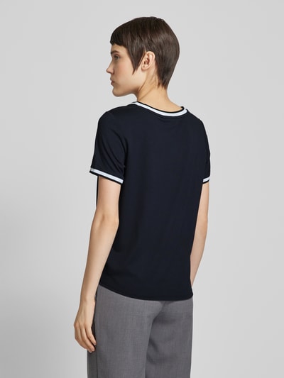 MORE & MORE T-Shirt mit Kontraststreifen Marine 5