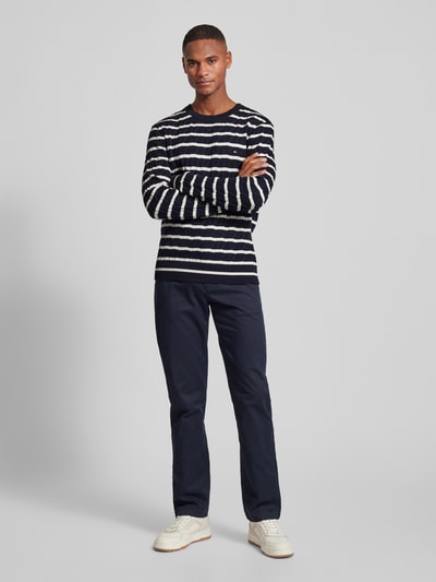 Tommy Hilfiger Strickpullover mit gerippten Abschlüssen Marine 1