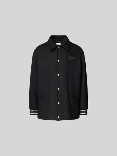 MAISON KITSUNE Hemdjacke mit Kentkragen Black 2