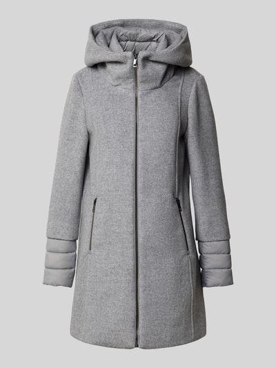 s.Oliver RED LABEL Regular fit lange wollen jas met gewatteerde inzet Donkergrijs gemêleerd - 2