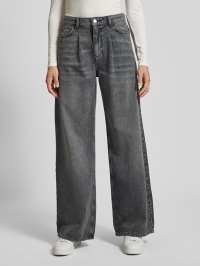 JAKE*S STUDIO WOMAN Wide leg jeans met bandplooien Middengrijs - 4