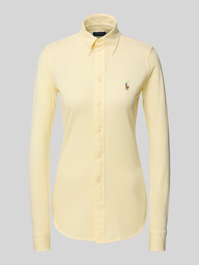 Polo Ralph Lauren Slim Fit Hemdbluse mit Button-Down-Kragen Hellgelb 2