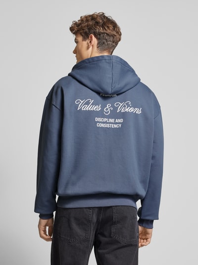 Pegador Oversized Sweatjacke mit Kapuze Rauchblau 5