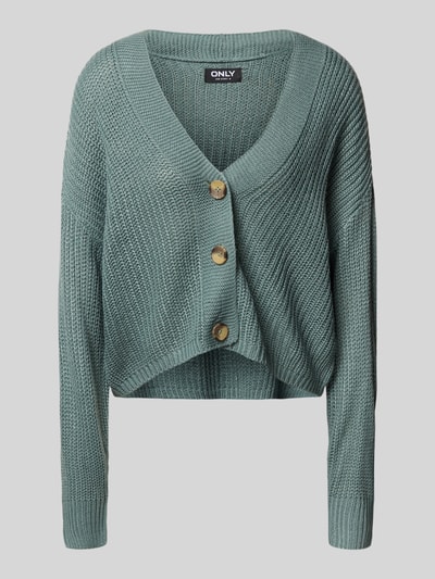 Only Regular Fit Strickjacke mit überschnittenen Schultern MODELL 'CAROL' Schilf 2