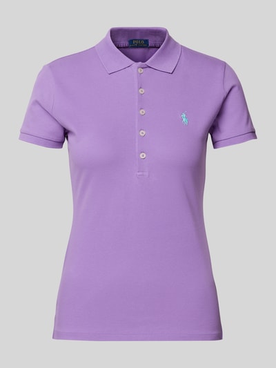 Polo Ralph Lauren Poloshirt mit Label-Stitching Modell 'JULIE' Lila 2