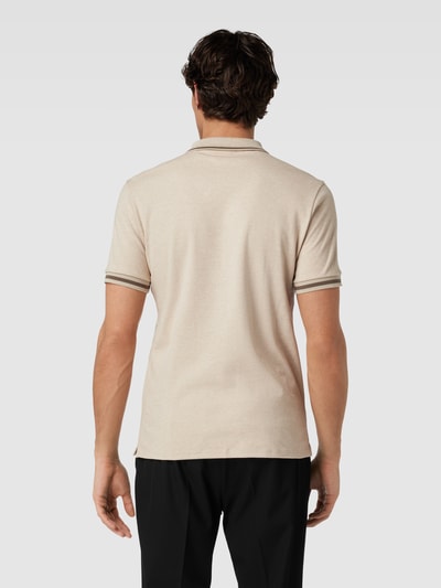 SELECTED HOMME Slim Fit Poloshirt mit Label-Detail Modell 'TOULOUSE' Sand 5