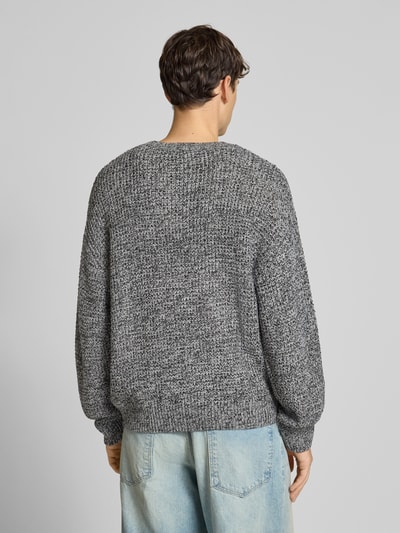 REVIEW Strickpullover mit Rundhalsausschnitt Hellgrau Melange 5