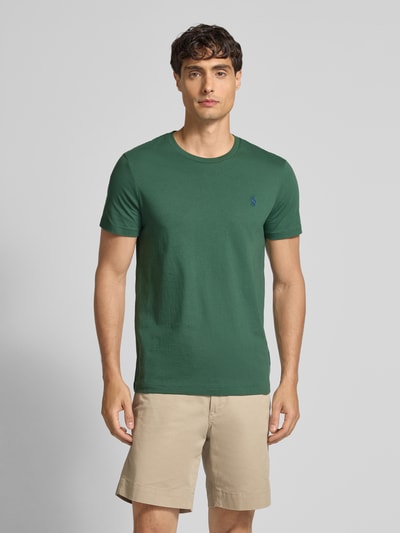 Polo Ralph Lauren Custom Slim Fit T-Shirt mit Label-Stitching Gruen Melange 4