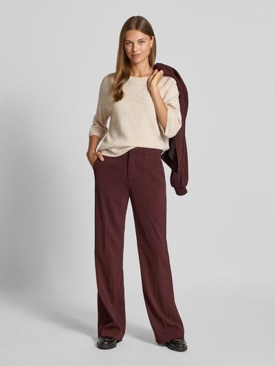 s.Oliver RED LABEL Sweter o kroju regular fit z dzianiny z dodatkiem wełny z alpaki Beżowy 1