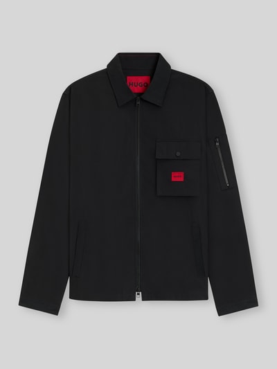 HUGO Oversized Fit Hemdjacke aus Baumwoll-Mix Modell 'Emmond' Black 2