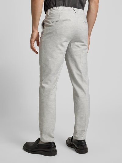 Profuomo Regular fit broek met elastische band Lichtgrijs - 5