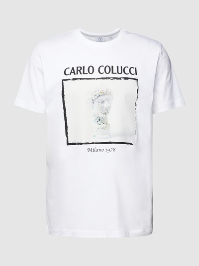 CARLO COLUCCI T-shirt met motief- en labelprint Wit - 2