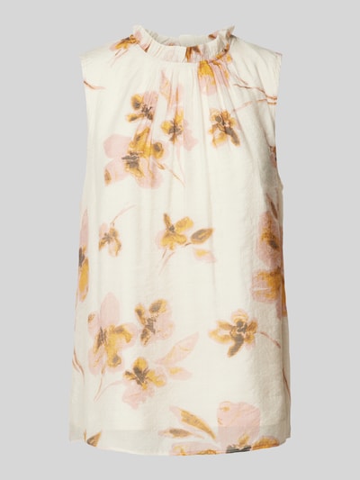 Jake*s Collection Bluse mit floralem Print Beige 2
