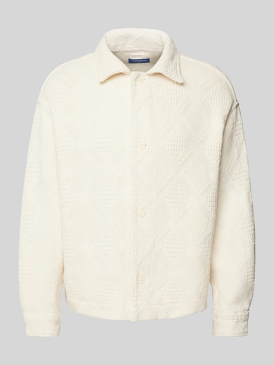 Jack & Jones Regular fit vrijetijdsoverhemd met structuurmotief, model 'GREENPOINT' Offwhite - 2