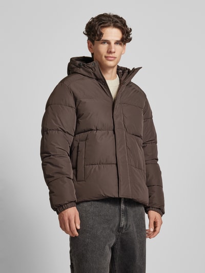 Jack & Jones Steppjacke mit Kapuze Modell 'BRADLEY' Mittelbraun 4