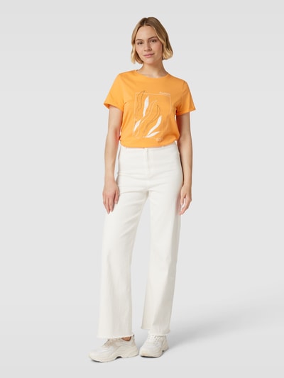 Tom Tailor T-shirt met motiefprint Oranje - 1