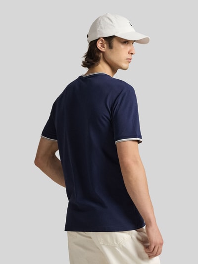 Polo Ralph Lauren Regular Fit T-Shirt aus Baumwoll-Mix mit Kontraststreifen Marine 5