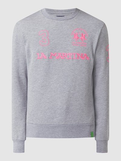 La Martina Sweatshirt mit Logo  Hellgrau 2