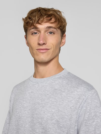 Jack & Jones Sweatshirt mit Rundhalsausschnitt Modell 'BRADLEY' Hellgrau Melange 3