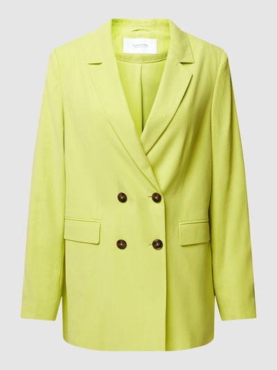 comma Casual Identity Blazer mit Pattentaschen Neon Gelb 2