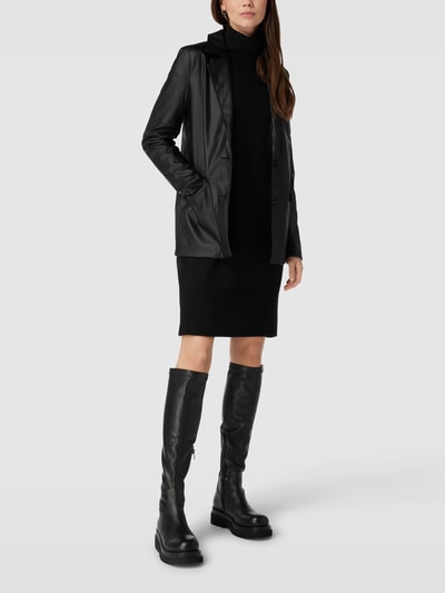 Noisy May Oversized Blazer in Leder-Optik Modell 'Luke' Schwarz 1