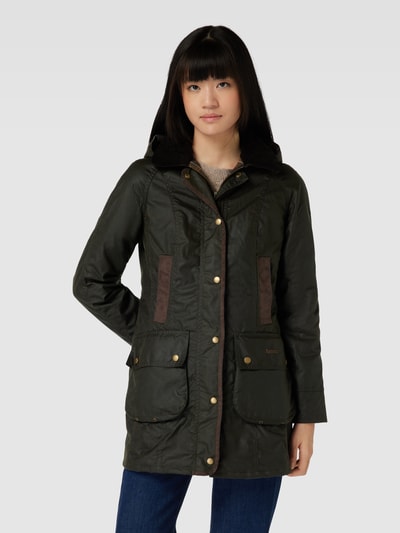 Barbour Jacke mit geripptem Umlegekragen Modell 'BOWER' Oliv 4