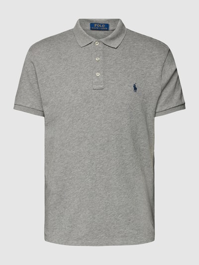 Polo Ralph Lauren Poloshirt mit Label-Stitching Mittelgrau Melange 2