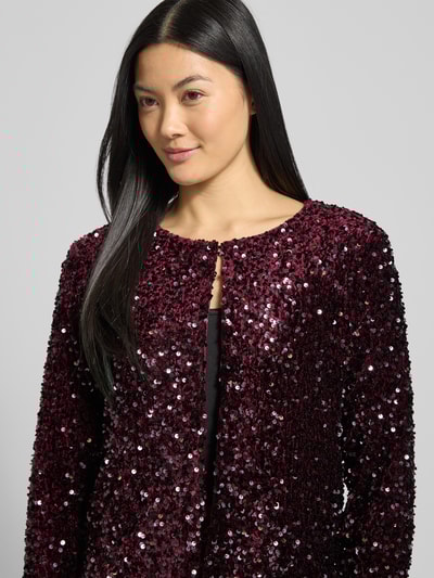 Vila Jacke mit Paillettenbesatz Modell 'FAITH' Pflaume 3