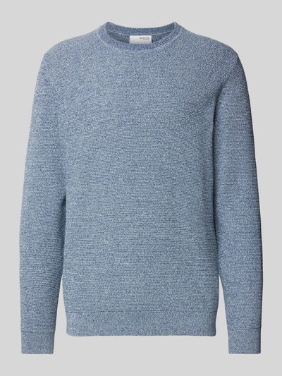 SELECTED HOMME Strickpullover mit Strukturmuster Modell 'ROSS' Rauchblau Melange 1