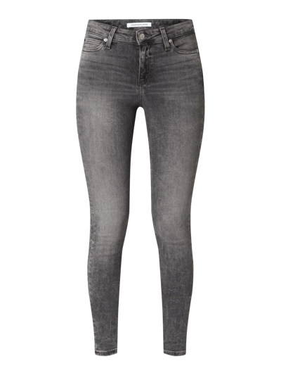 Calvin Klein Jeans Super Skinny Fit Jeans mit Stretch-Anteil  Hellgrau Melange 2