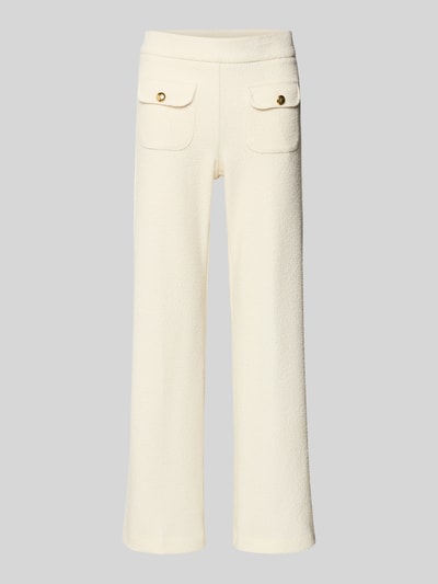 Cambio Flared stoffen broek in verkorte pasvorm Offwhite - 2