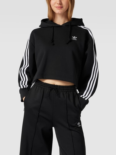 adidas Originals Cropped Hoodie mit Label-Stitching Black 4