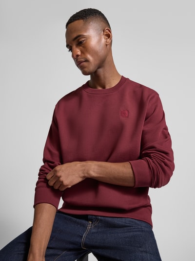 Scotch & Soda Sweatshirt mit Label-Badge Bordeaux 3