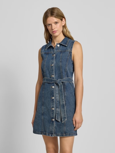 Noisy May Sukienka jeansowa z wiązanym paskiem model ‘ALVI’ Jeansowy niebieski 4