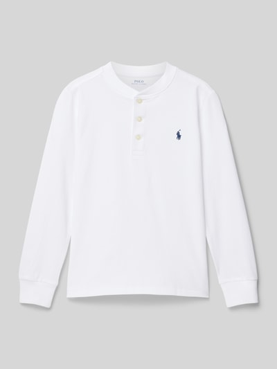 Polo Ralph Lauren Kids Longsleeve mit Rundhalsausschnitt Modell 'HENLEY' Mittelgrau Melange 1