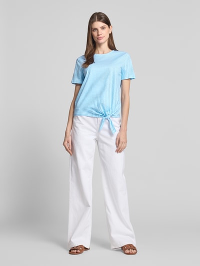Tom Tailor Denim Regular Fit T-Shirt mit Knoten Detail Hellblau 1